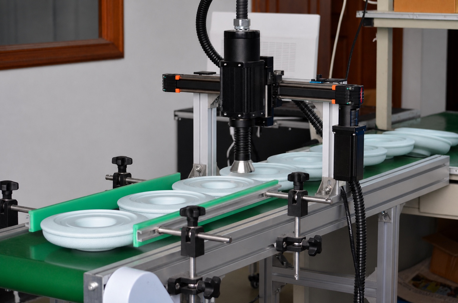 Automated plasma treatment system preparing product surfaces before sealing