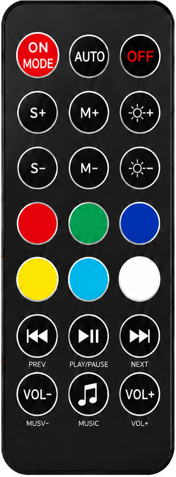 Controle de luz e música da Edição com Áudio Bluetooth